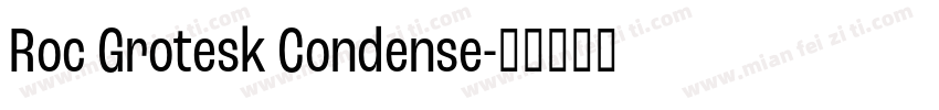 Roc Grotesk Condense字体转换